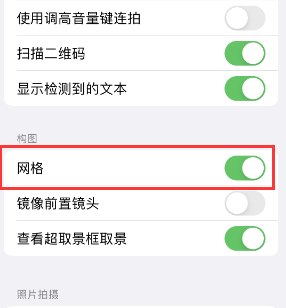 连云苹果手机维修网点分享iPhone如何开启九宫格构图功能