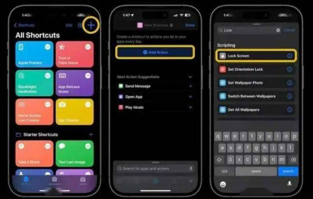 连云苹果14锁屏维修店分享iPhone14升级iOS16.4后如何创建锁屏快捷方式 